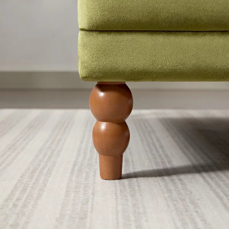 Aksamitny fotel akcentowy 37,8" z ergonomicznym podparciem lędźwi