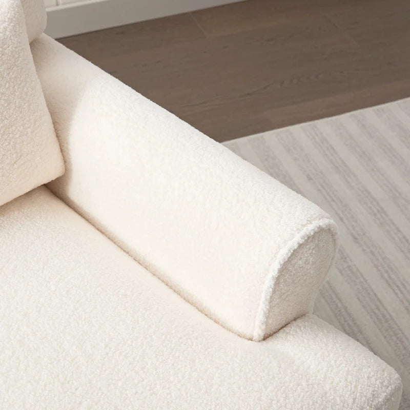 Aksamitny fotel akcentowy 37,8" z ergonomicznym podparciem lędźwi