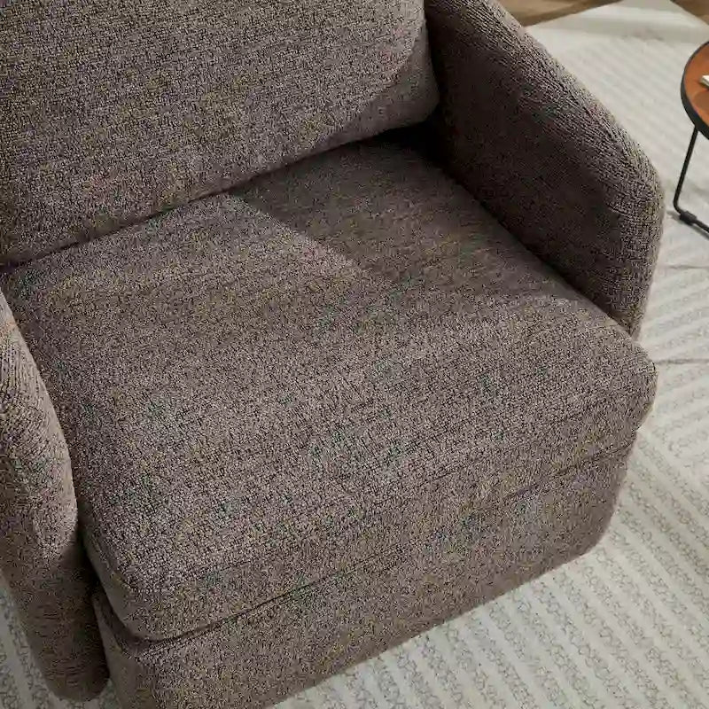 Περιστρεφόμενη πολυθρόνα με επένδυση chenille και μαλακό κάθισμα – 31.5"W