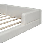 Estructura de cama tapizada tamaño Queen con luces de lectura y cabecero capitoné