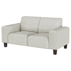 58-Inch-Loveseat aus hellgrauem Cord mit geraden Armlehnen