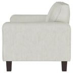 58-Inch-Loveseat aus hellgrauem Cord mit geraden Armlehnen