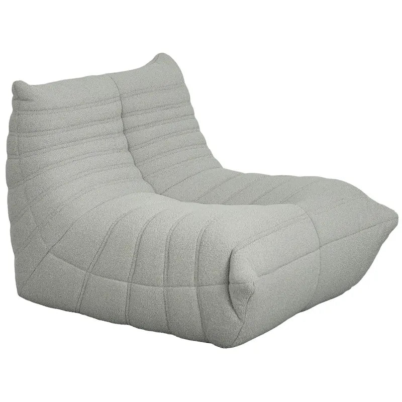 Πολυθρόνα δαπέδου τύπου πουφ με teddy fleece και αφρό υψηλής πυκνότητας
