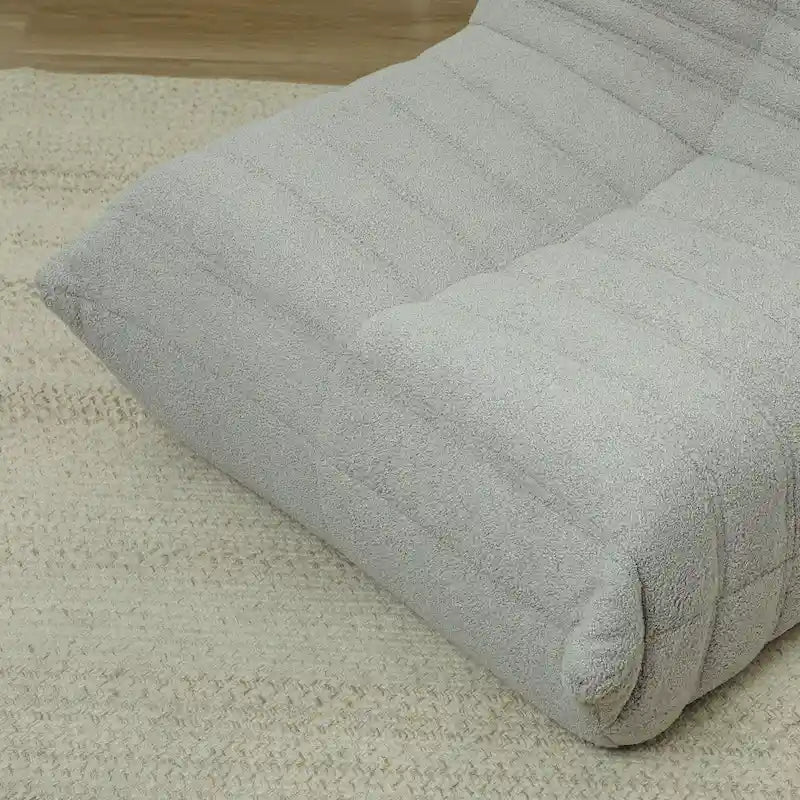 Πολυθρόνα δαπέδου τύπου πουφ με teddy fleece και αφρό υψηλής πυκνότητας
