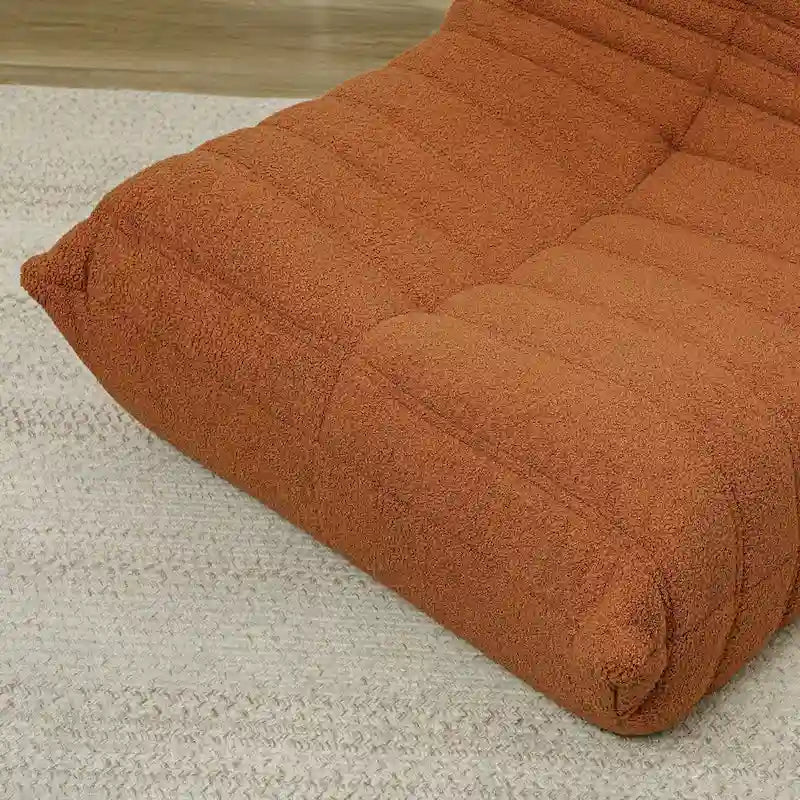 Πολυθρόνα δαπέδου τύπου πουφ με teddy fleece και αφρό υψηλής πυκνότητας