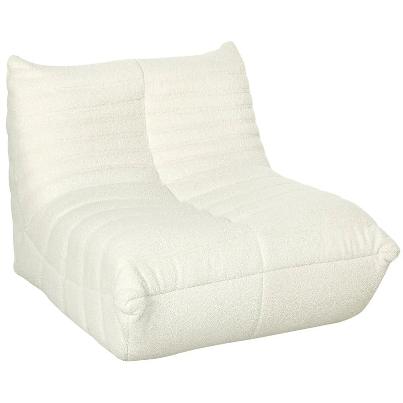 Πολυθρόνα δαπέδου τύπου πουφ με teddy fleece και αφρό υψηλής πυκνότητας