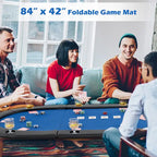 84 x 42 Inch klappbare Poker-Tischauflage für 10 Spieler