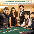 84 x 42 Inch klappbare Poker-Tischauflage für 10 Spieler