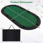 84 x 42 Inch klappbare Poker-Tischauflage für 10 Spieler