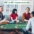 84 x 42 Inch klappbare Poker-Tischauflage für 10 Spieler