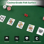 84 x 42 Inch klappbare Poker-Tischauflage für 10 Spieler