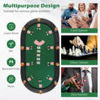 84 x 42 Inch klappbare Poker-Tischauflage für 10 Spieler