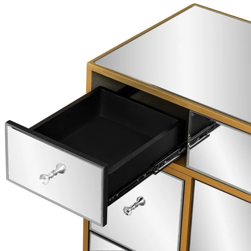 Make-up-Frisiertisch mit Spiegel und 7 Schubladen