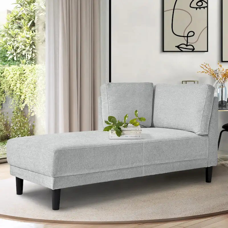 65" Eck-Chaiselongue mit Stoffbezug