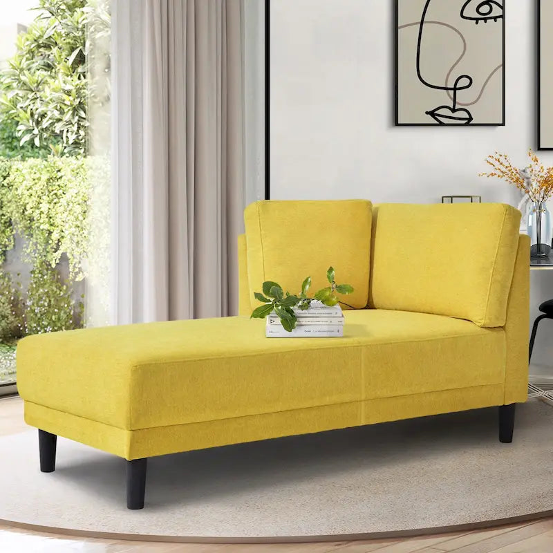 65" Eck-Chaiselongue mit Stoffbezug