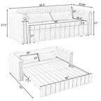 3-in-1-Schlafsofa zum Ausziehen mit Schubladen