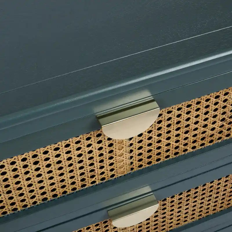 Kommode mit 3 Schubladen und Fronten aus Rattan