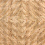 Nowoczesny boho hoker z naturalnego brązowego rattanu
