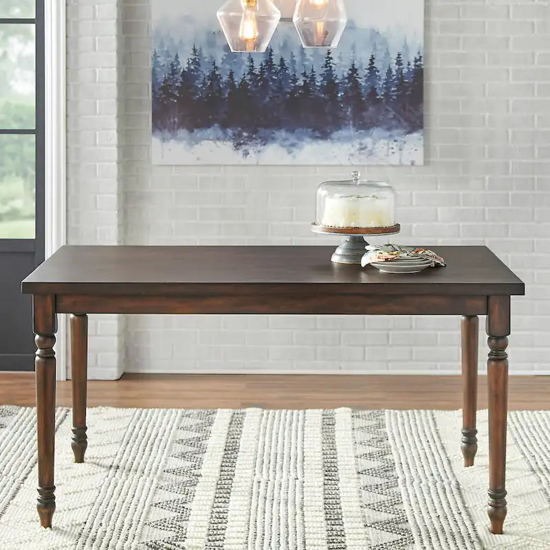 Table à manger rectangulaire 29H x 60W x 36D - pieds tournés