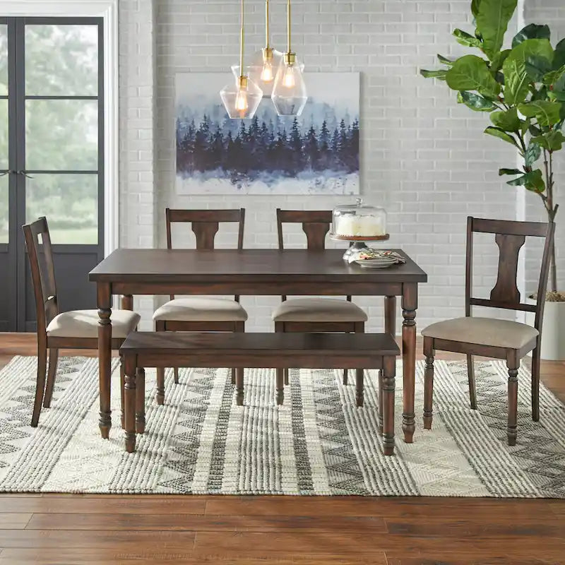 Table à manger rectangulaire 29H x 60W x 36D - pieds tournés