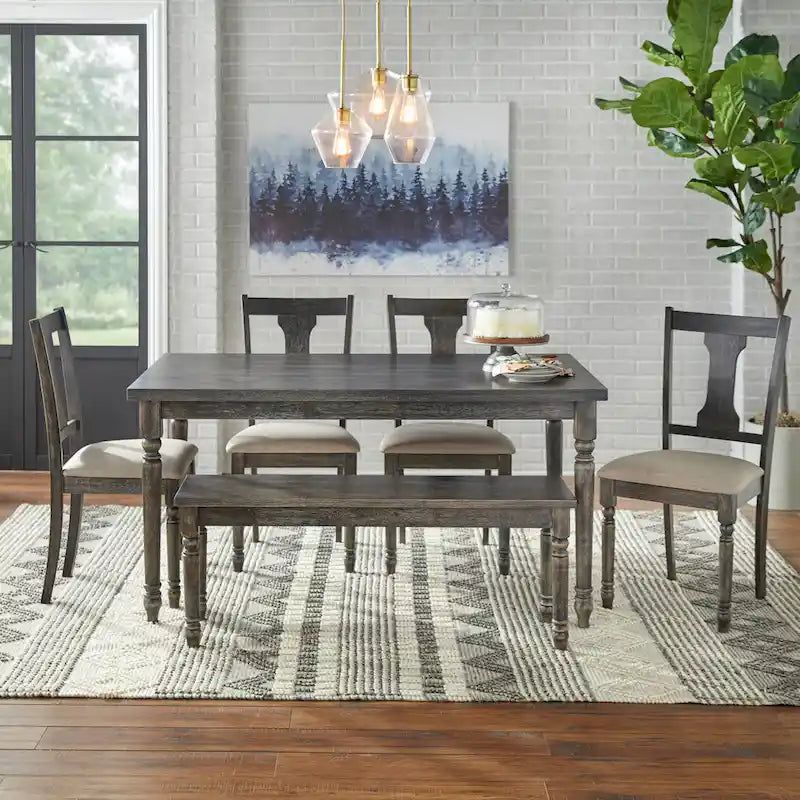 Table à manger rectangulaire 29H x 60W x 36D - pieds tournés