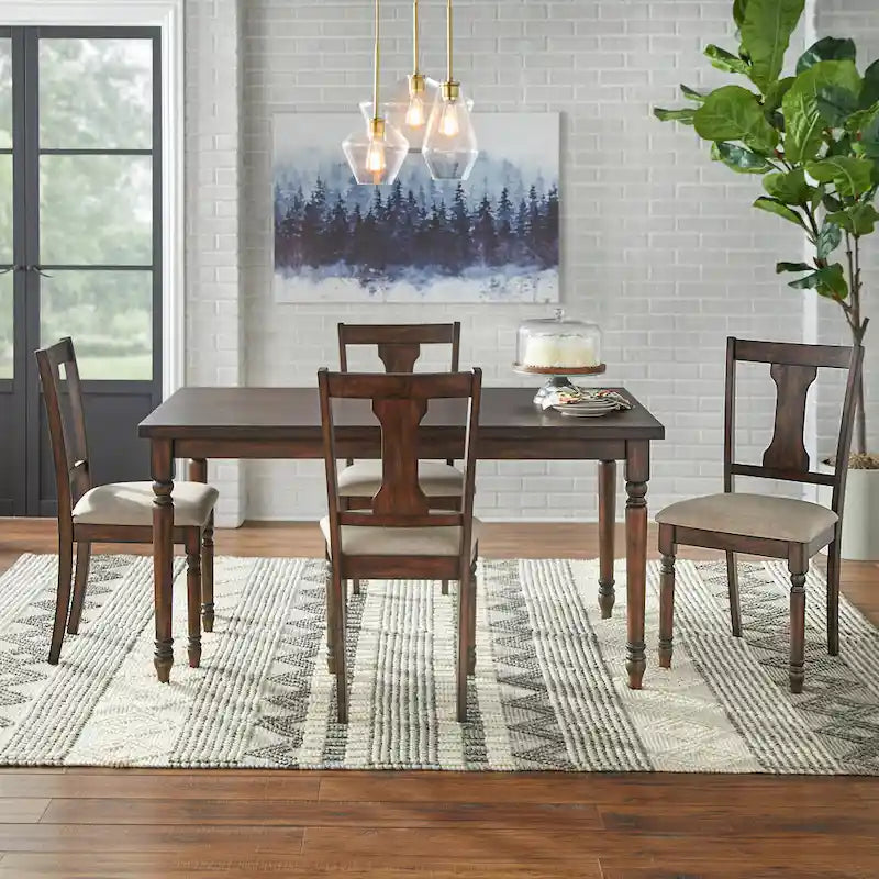 Table à manger rectangulaire 29H x 60W x 36D - pieds tournés