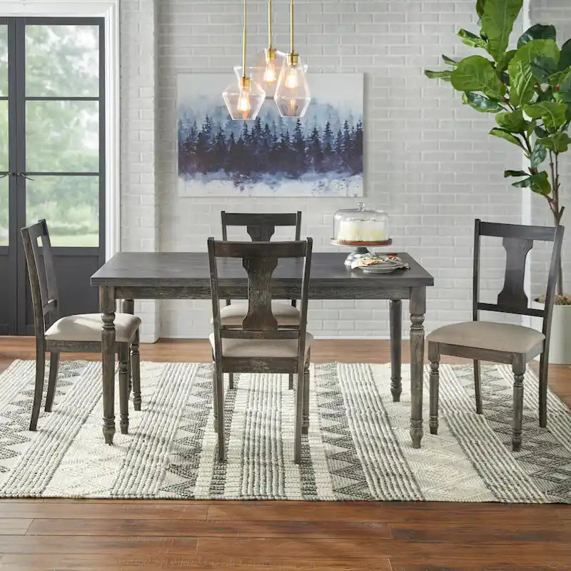Table à manger rectangulaire 29H x 60W x 36D - pieds tournés