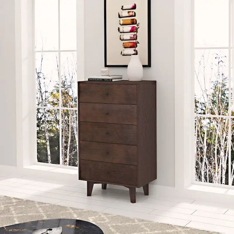 Houten dressoirkast met 7 laden