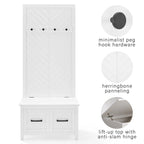 Recibidor con banco de almacenamiento - 19d x 30w x 70.25"h