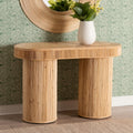 Iryna Modern Bohemian Natural Rattan Console Table
