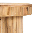 Table console bohème en rotin naturel