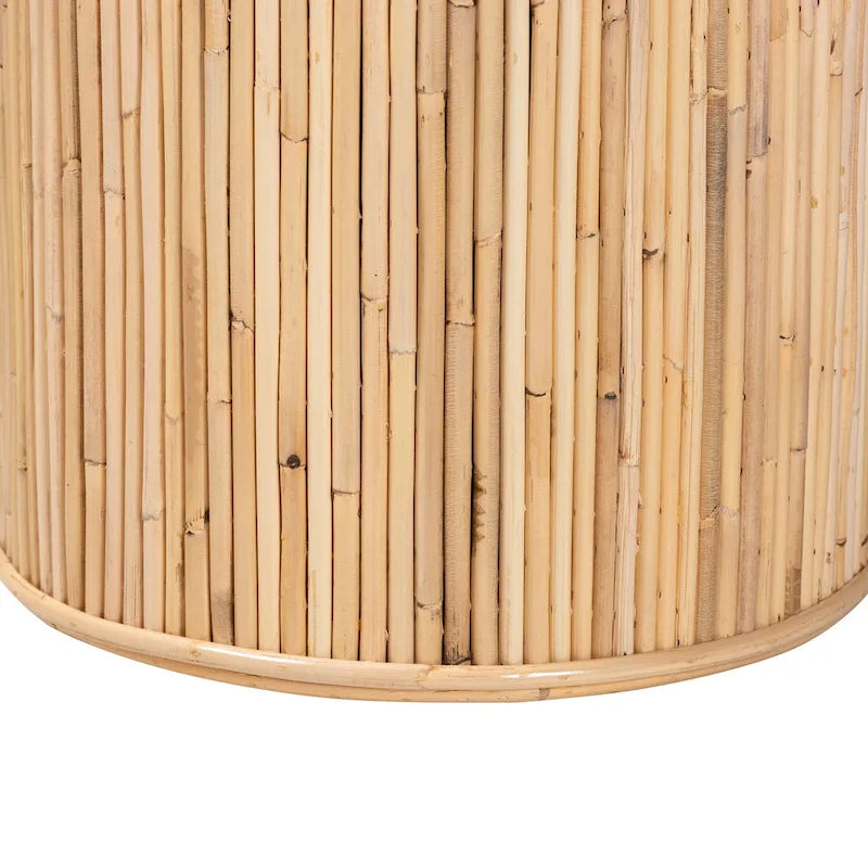 Table console bohème en rotin naturel