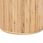 Table console bohème en rotin naturel