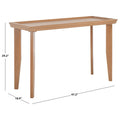 Consoletafel van 47" met gebogen poten