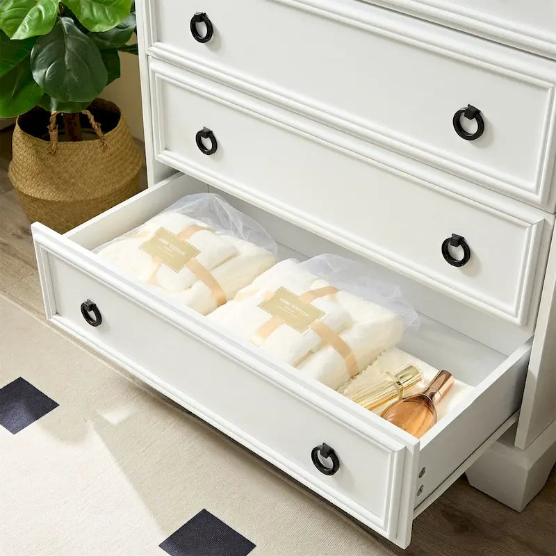 6-Drawer Dresser with Wide Slides – Bedroom Storage Organizer