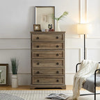 6-Drawer Dresser with Wide Slides – Bedroom Storage Organizer