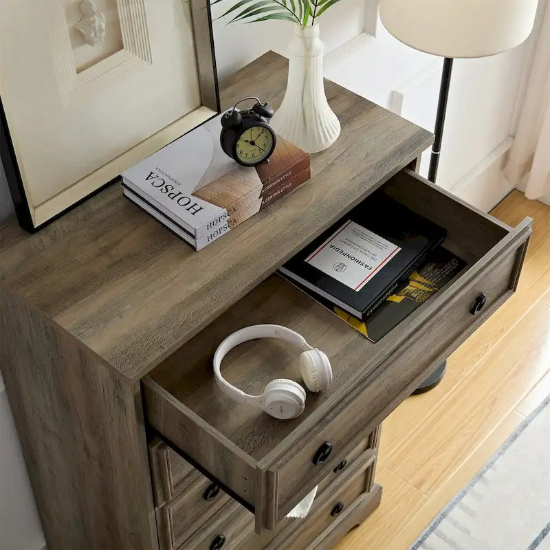 6-Drawer Dresser with Wide Slides – Bedroom Storage Organizer