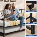 Einzelbett-Tagesbett mit ausziehbarem Unterbett