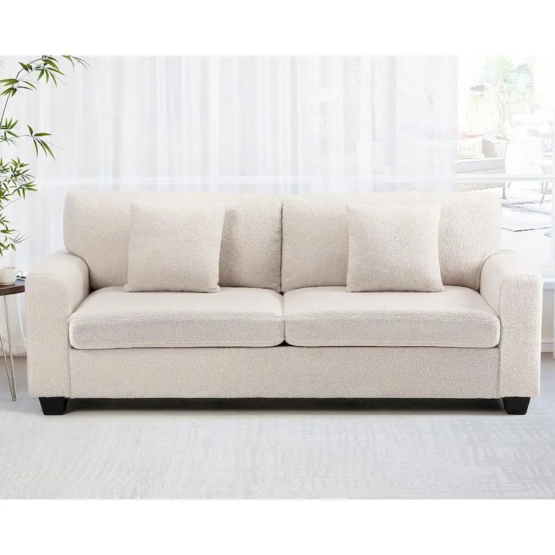 82-Inch 3-Seat Sofa with Deep Seat and Upholstered Frame