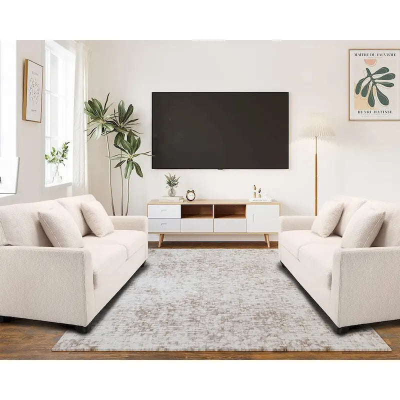 82-Inch 3-Seat Sofa with Deep Seat and Upholstered Frame