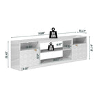 Mueble para TV de alto brillo de 70" con puertas de paneles de panal