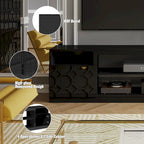 Mueble para TV de alto brillo de 70" con puertas de paneles de panal