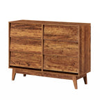 Commode double à 6 tiroirs avec détails à bord biseauté