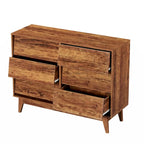 Commode double à 6 tiroirs avec détails à bord biseauté