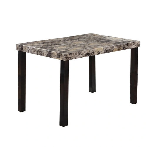 48-Inch Rectangular Dining Table with Faux Marble Top