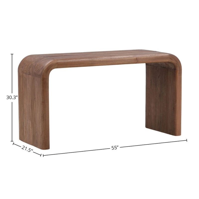 55-Inch-Schreibtisch, mittelbraun