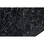 Schwarzes, handgeschnitztes Sideboard mit 4 Türen