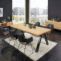 Scandinavische eettafel met golvende rand - 39.4W x 82.6L x 29.5H