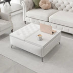 35-Inch Square Storage Ottoman Coffee Table with Lift Top