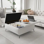 35-Inch Square Storage Ottoman Coffee Table with Lift Top